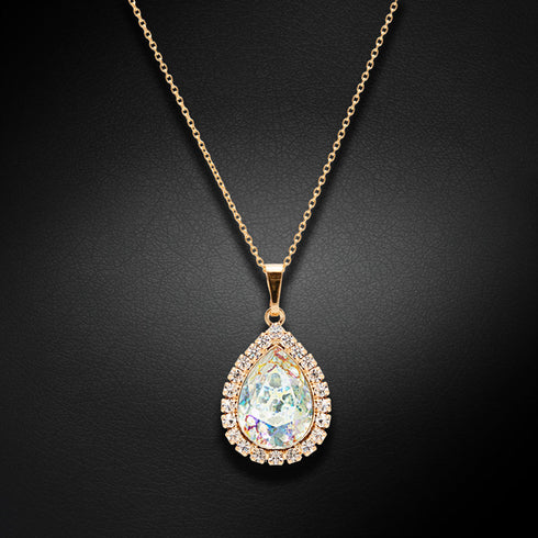 Pakabukas "Debesų Lašas (Balta Patina)" su Swarovski™ kristalais